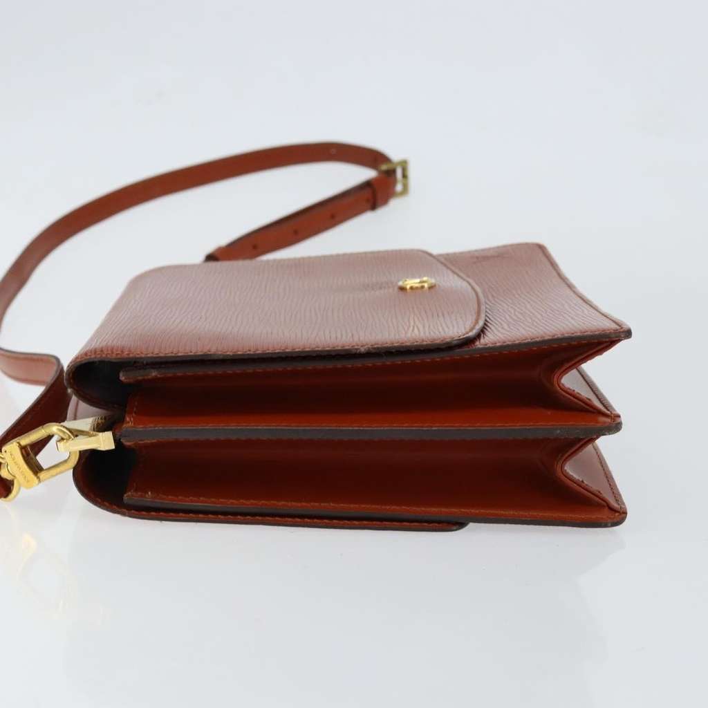 Louis Vuitton Grenelle Shoulder Bag Brown Leather Good condition - Model View