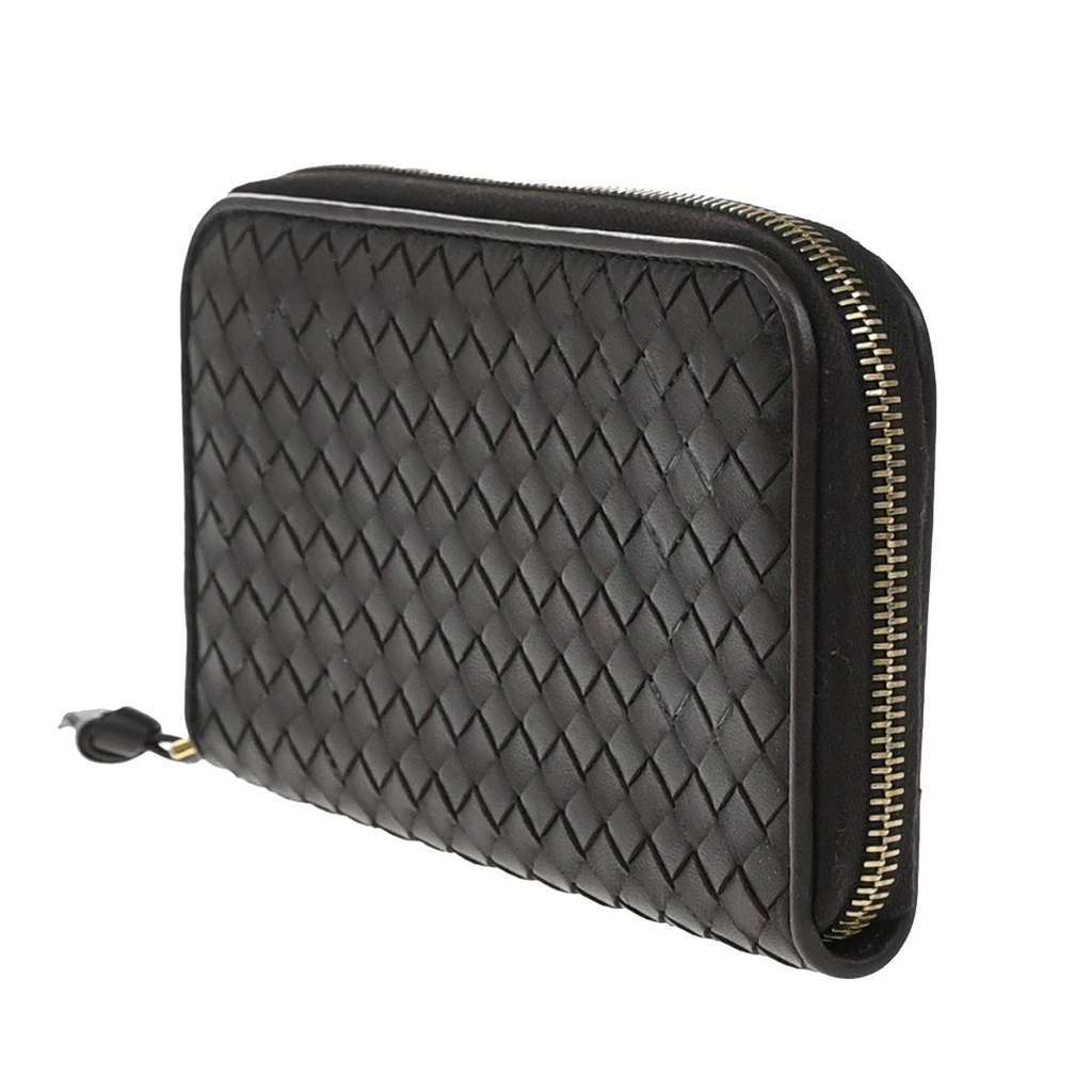 Bottega Veneta Intrecciato Long Zip  Wallet Brown Leather Good condition - Inside View