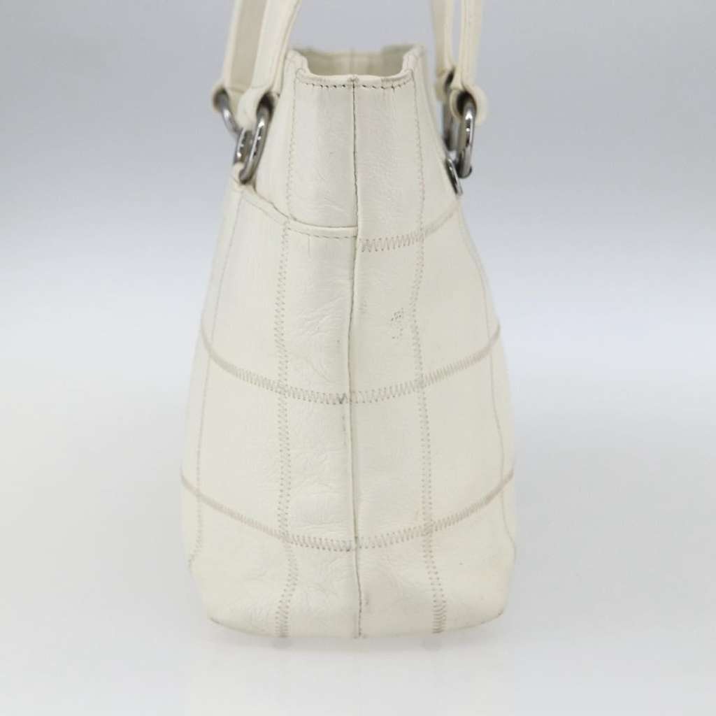 Chanel Square Stitch Tote White Leather Fair condition - Inside View