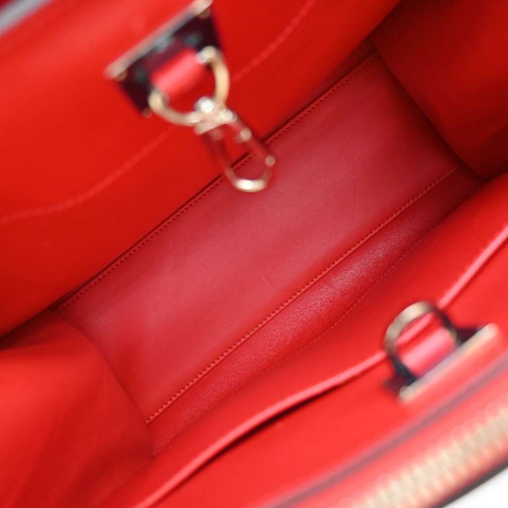 Louis Vuitton City Steamer Handbag Red Leather Good condition - Box View