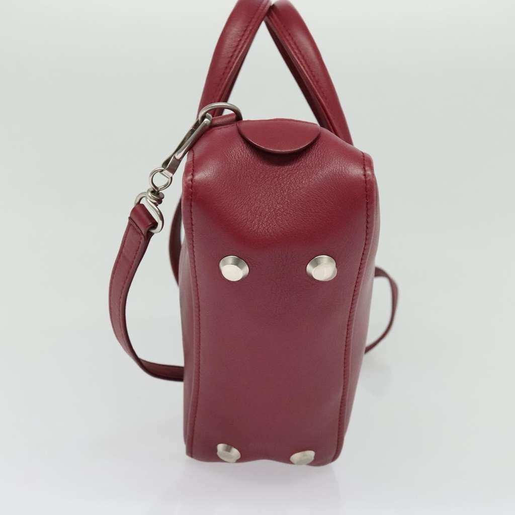 Balenciaga Triangle Duffle Bag Red Leather Good condition - Model View