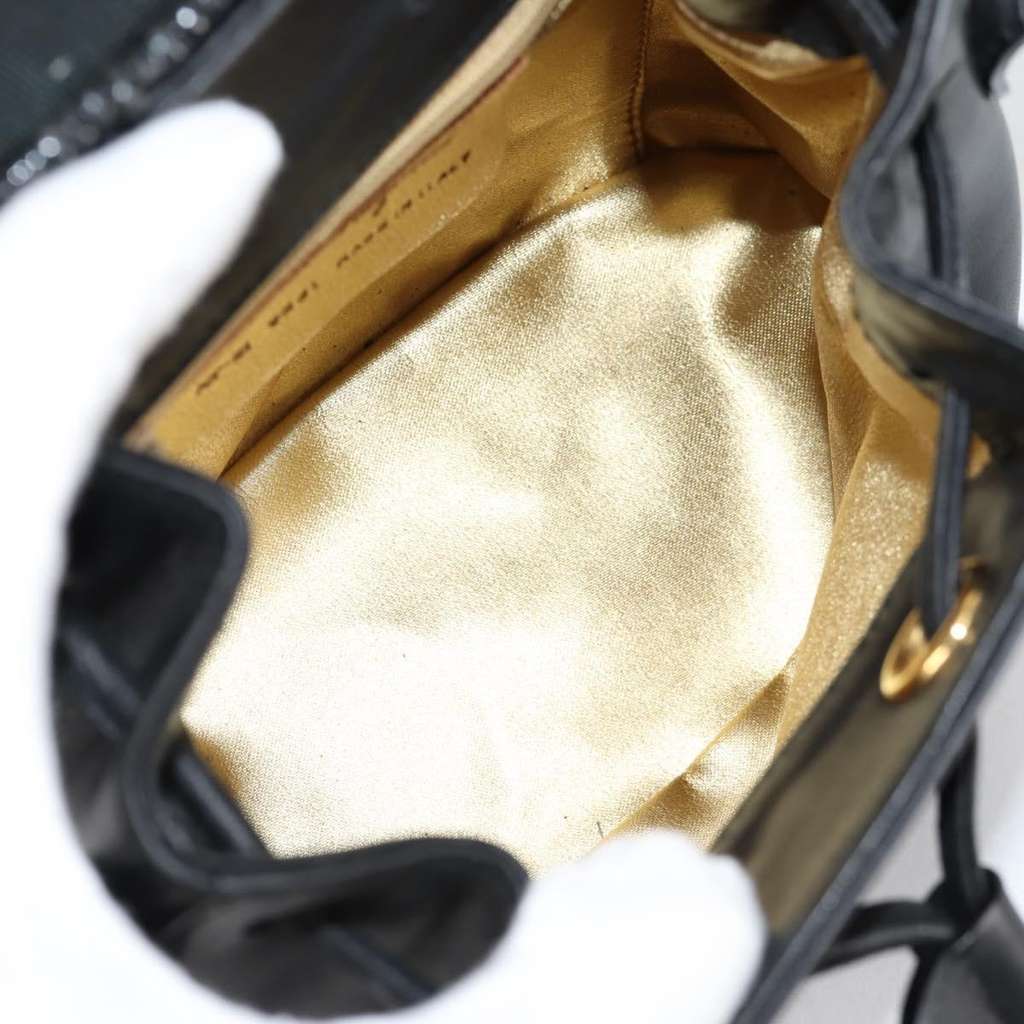 Salvatore Ferragamo Gancini Shoulder Bag Black Leather Good condition - Box View