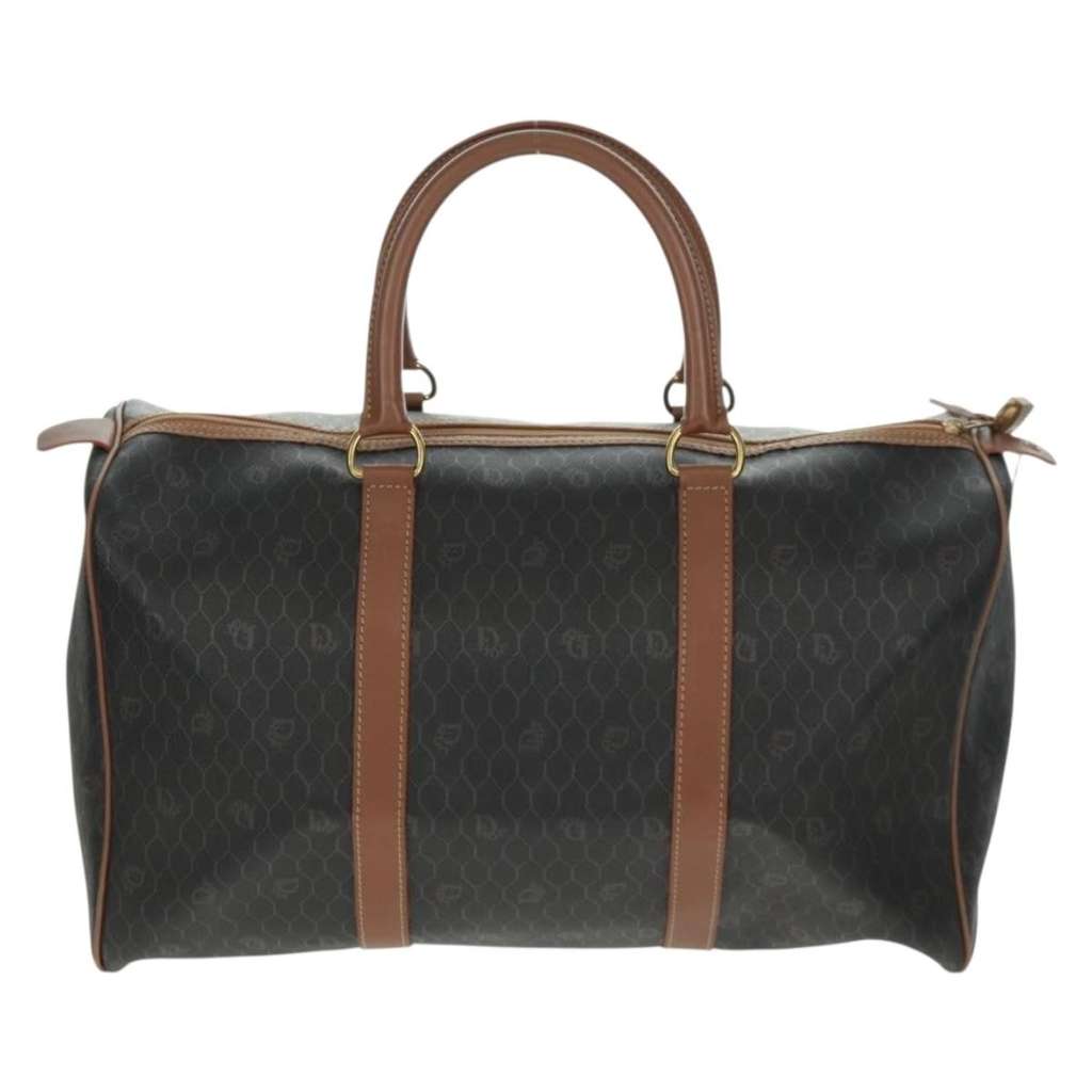 Christian Dior Vintage Honeycomb Boston bag Black Good condition - Back View