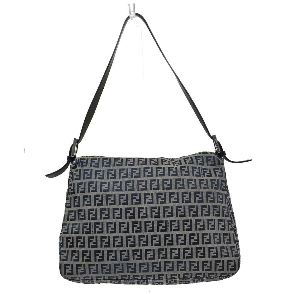 Fendi Mamma Baguette Navy Canvas Good condition - Back View