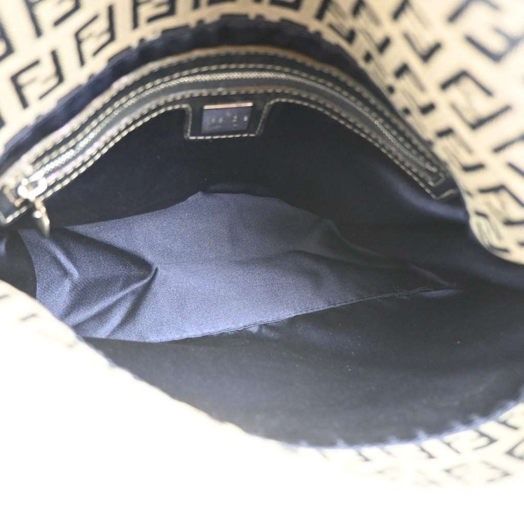 Fendi Mamma Baguette Navy Canvas Good condition - Box View