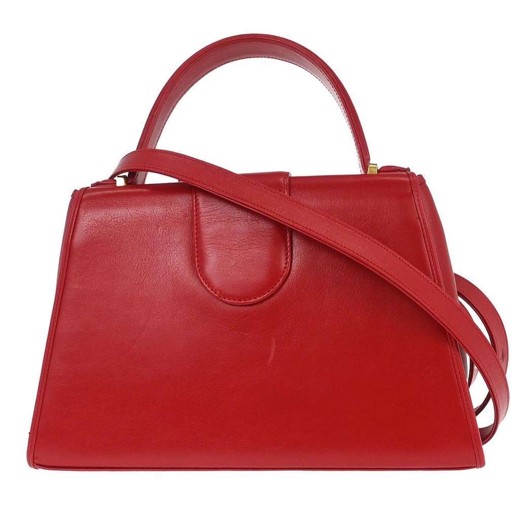 Saint Laurent Vintage Handbag Red Leather Good condition - Back View