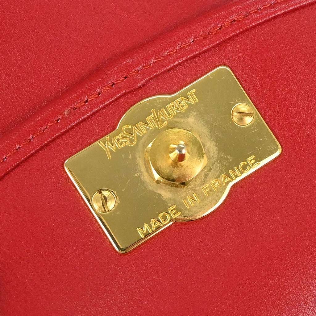Saint Laurent Vintage Handbag Red Leather Good condition - Model View