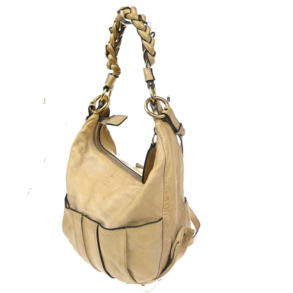 Chloe Heloise Hobo Beige Leather Fair condition - Model View