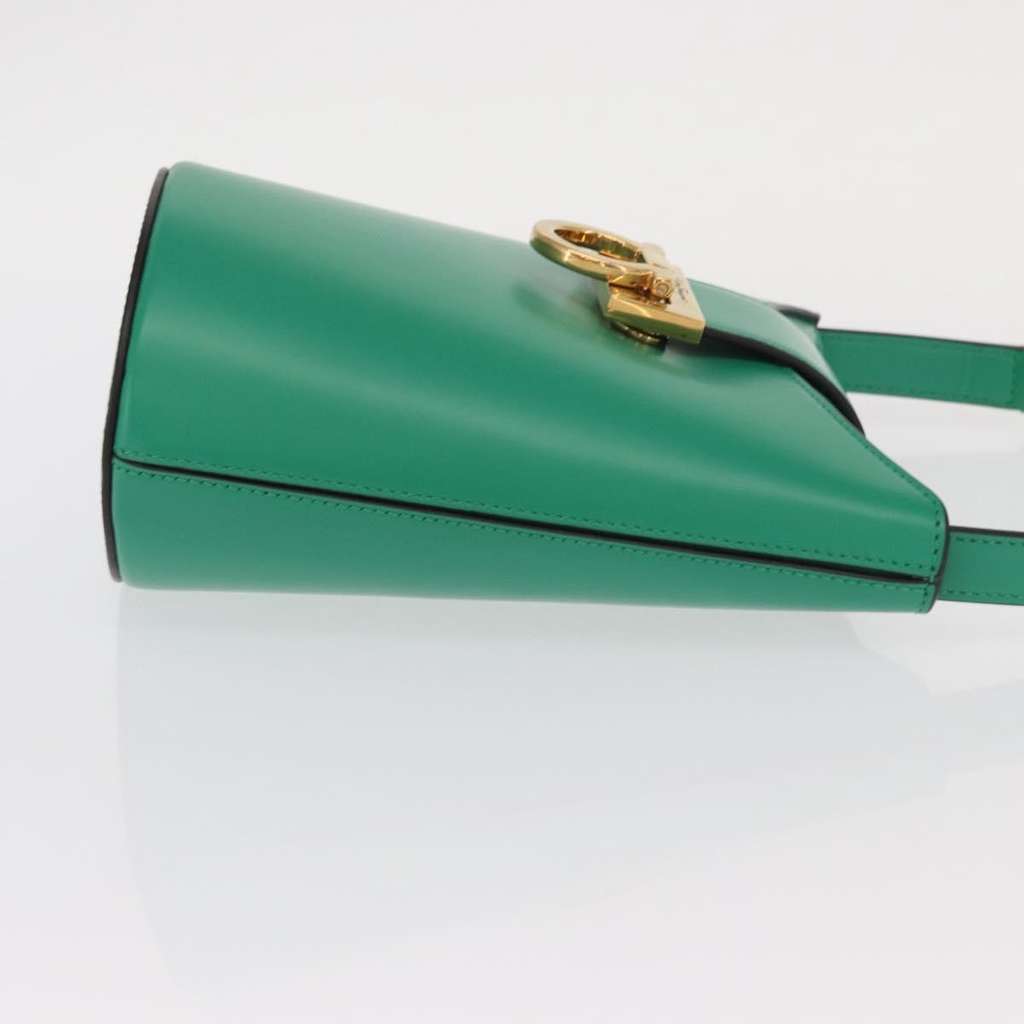 Salvatore Ferragamo Gancini handbag Green Leather Good condition - Inside View
