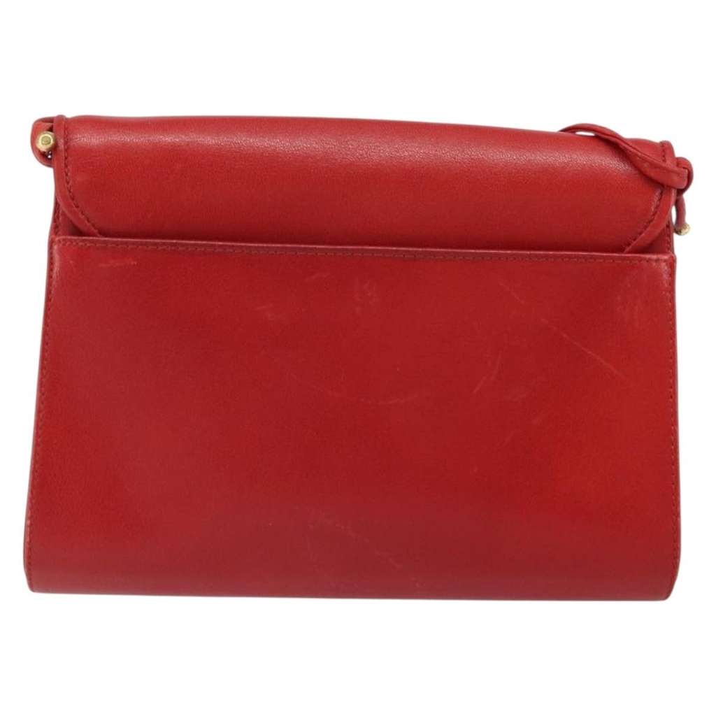 Givenchy Vintage 4G shoulder bag Red Leather Good condition - Back View