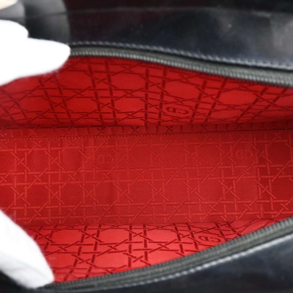 Christian Dior Vintage Lady Dior Patent Black Good condition - Box View