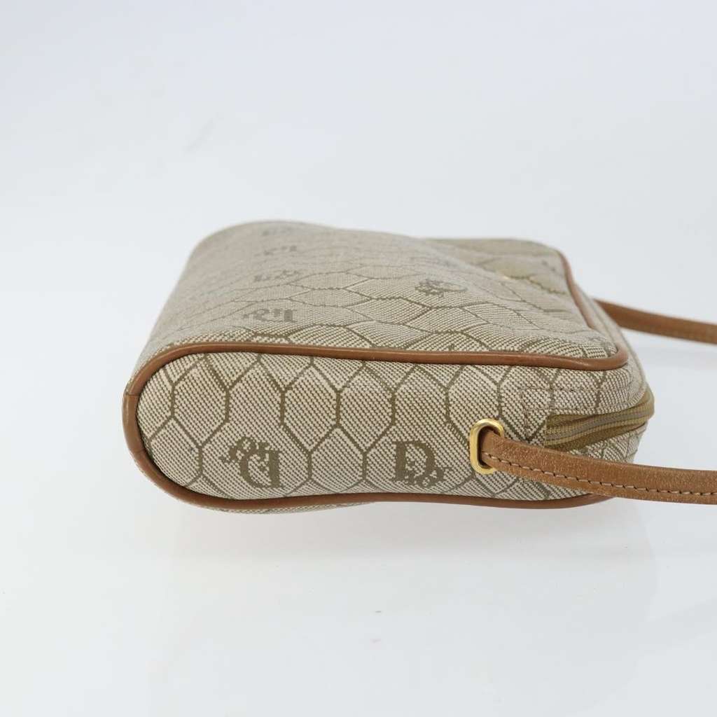 Christian Dior Vintage Honeycomb Shoulder Bag Beige Canvas Good condition - Inside View