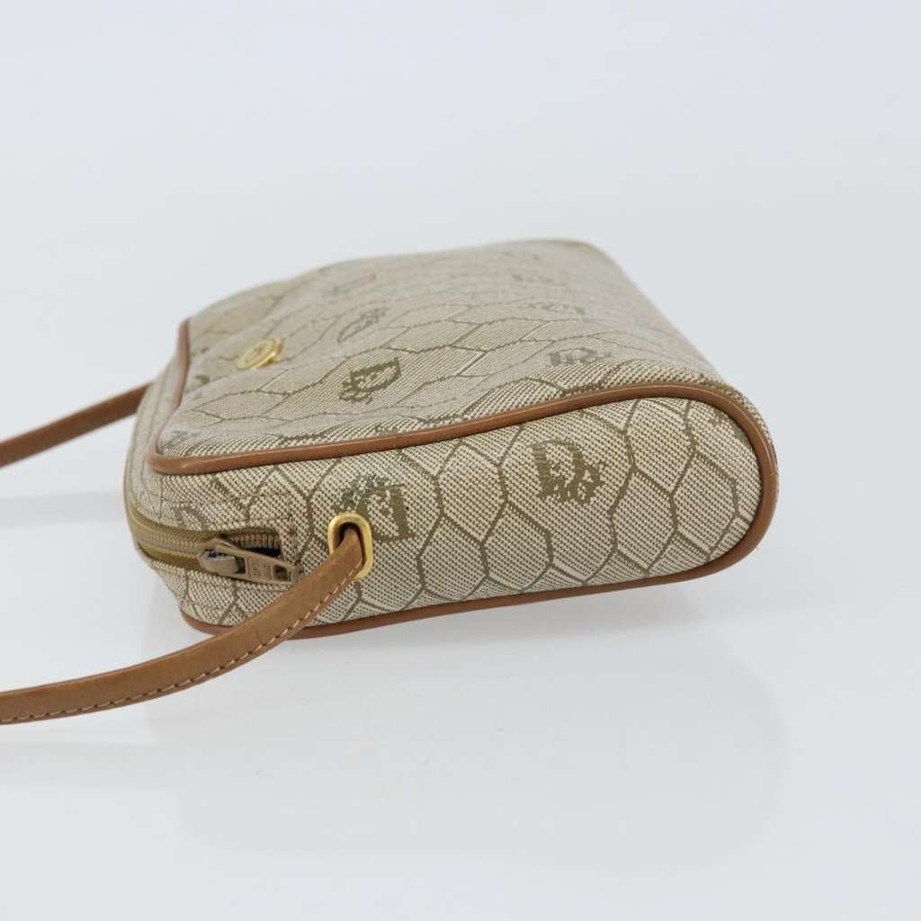 Christian Dior Vintage Honeycomb Shoulder Bag Beige Canvas Good condition - Model View