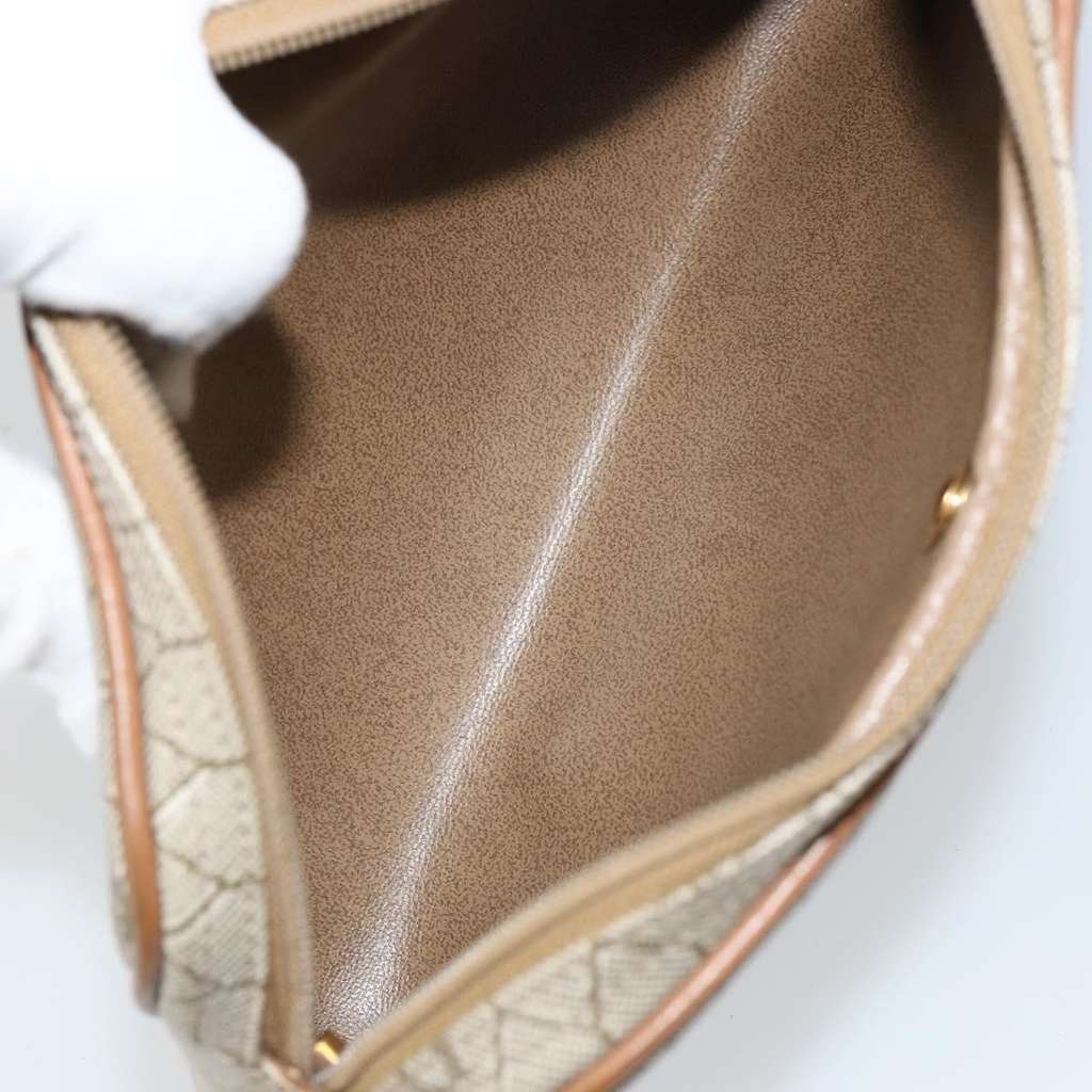 Christian Dior Vintage Honeycomb Shoulder Bag Beige Canvas Good condition - Box View