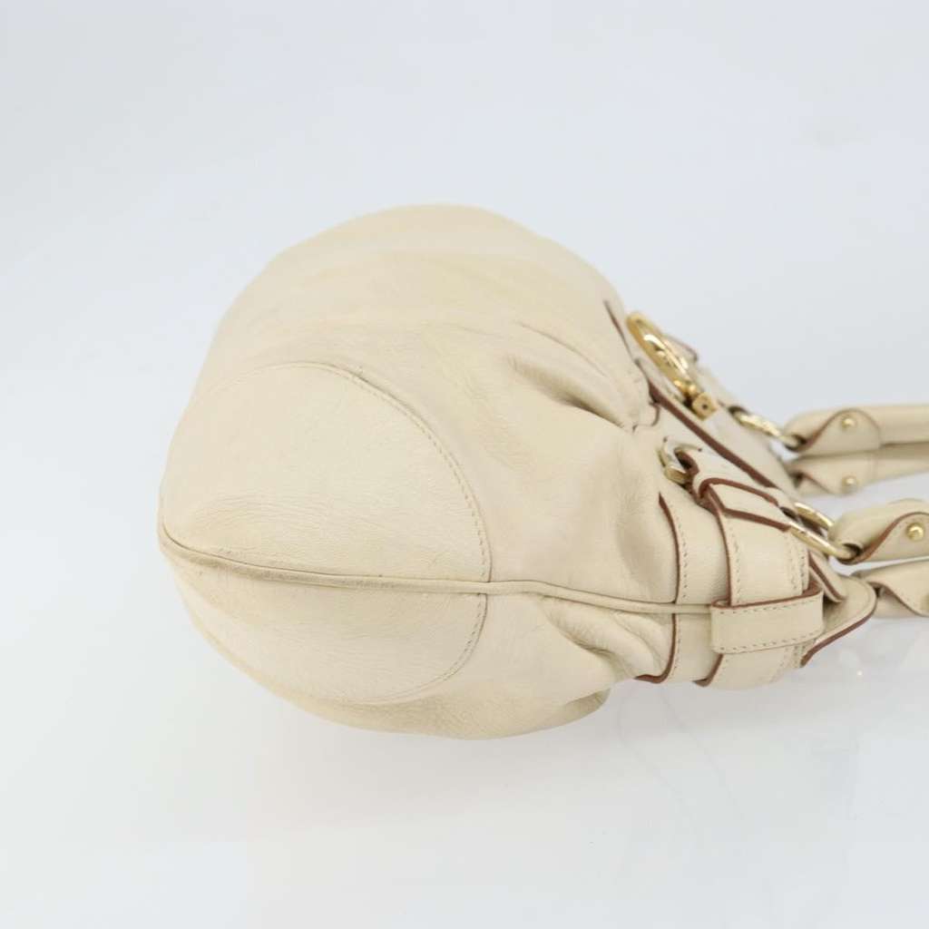 Salvatore Ferragamo Gancini handbag White Leather Good condition - Inside View