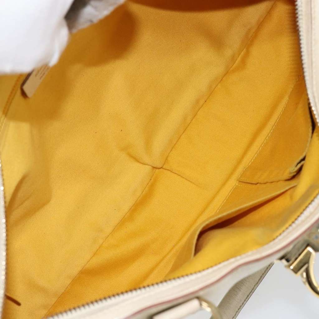 Salvatore Ferragamo Gancini handbag White Leather Good condition - Box View