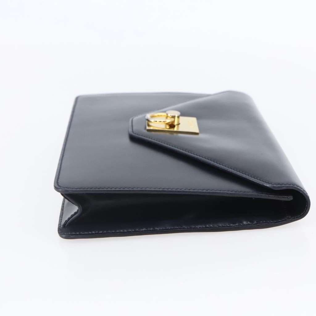 Celine Clutch Bag Navy Leather Good condition - Model View