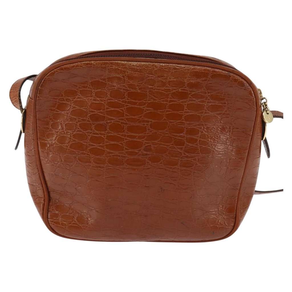 Salvatore Ferragamo Vala Shoulder Bag Brown Leather Good condition - Back View