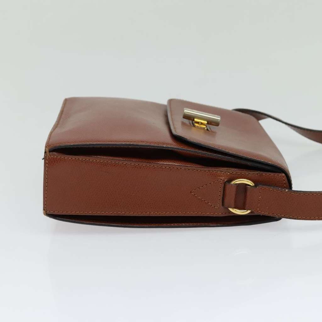 Celine Flap Shoulder Bag Brown Leather Good condition - Model View
