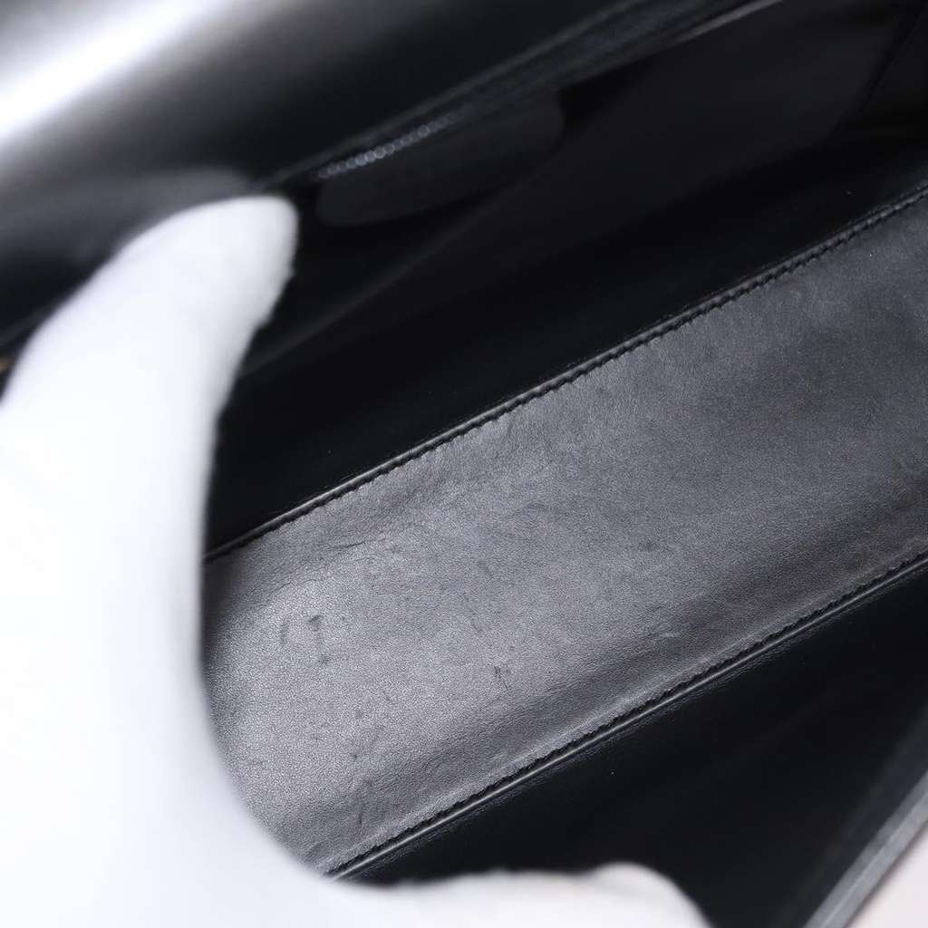 Gucci Vintage Shoulder Bag Black Leather Good condition - Box View