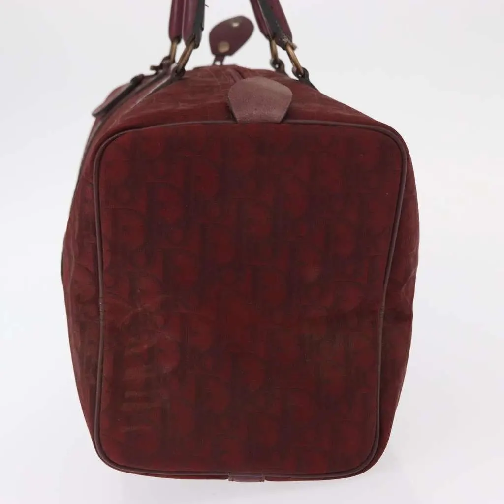 Dior Vintage Trotter Boston Bag Red Canvas Good - Inside View