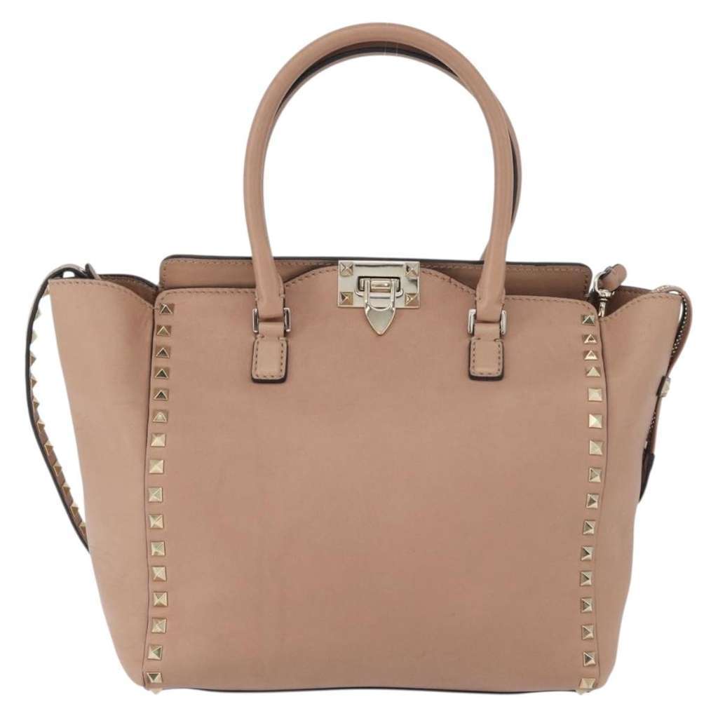 Valentino Garavani Rockstud Tote Pink Leather Good condition - Back View