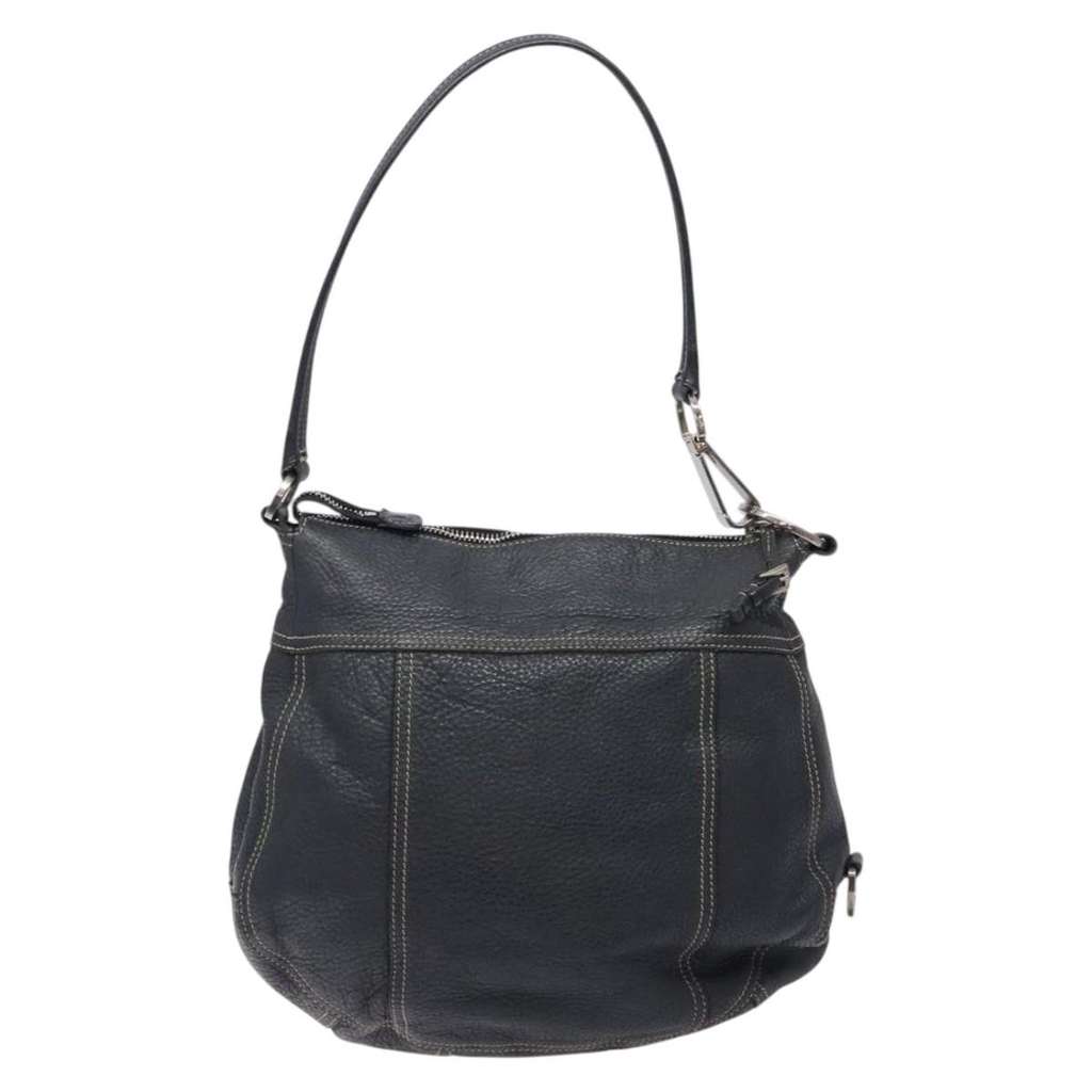Prada Vintage Shoulder Bag Navy Leather Good condition - Back View