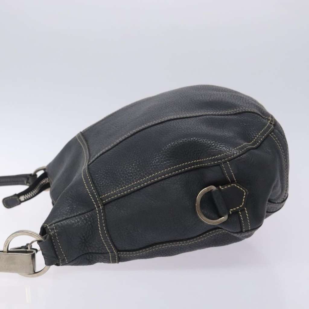 Prada Vintage Shoulder Bag Navy Leather Good condition - Model View