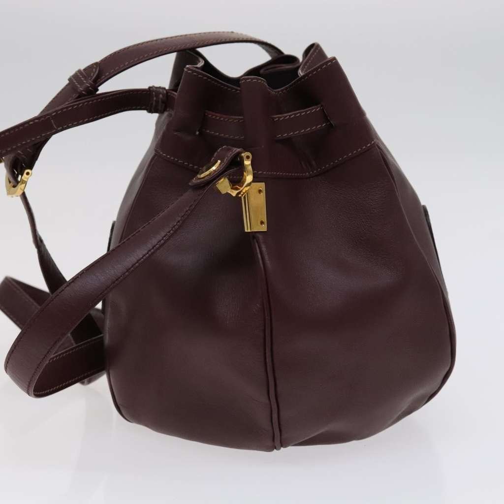 Cartier Must de cartier bag Burgundy Leather Good condition - Inside View