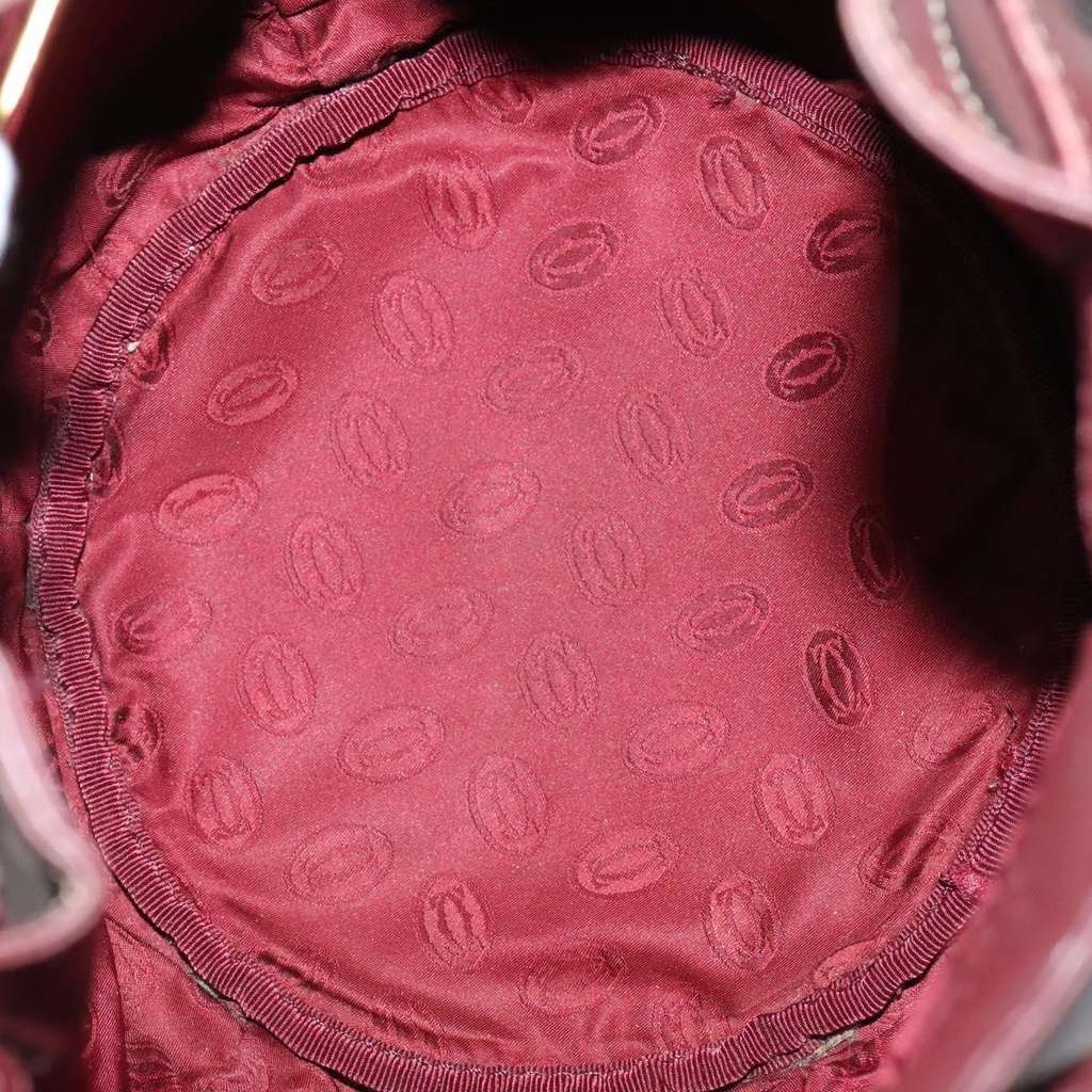 Cartier Must de cartier bag Burgundy Leather Good condition - Box View