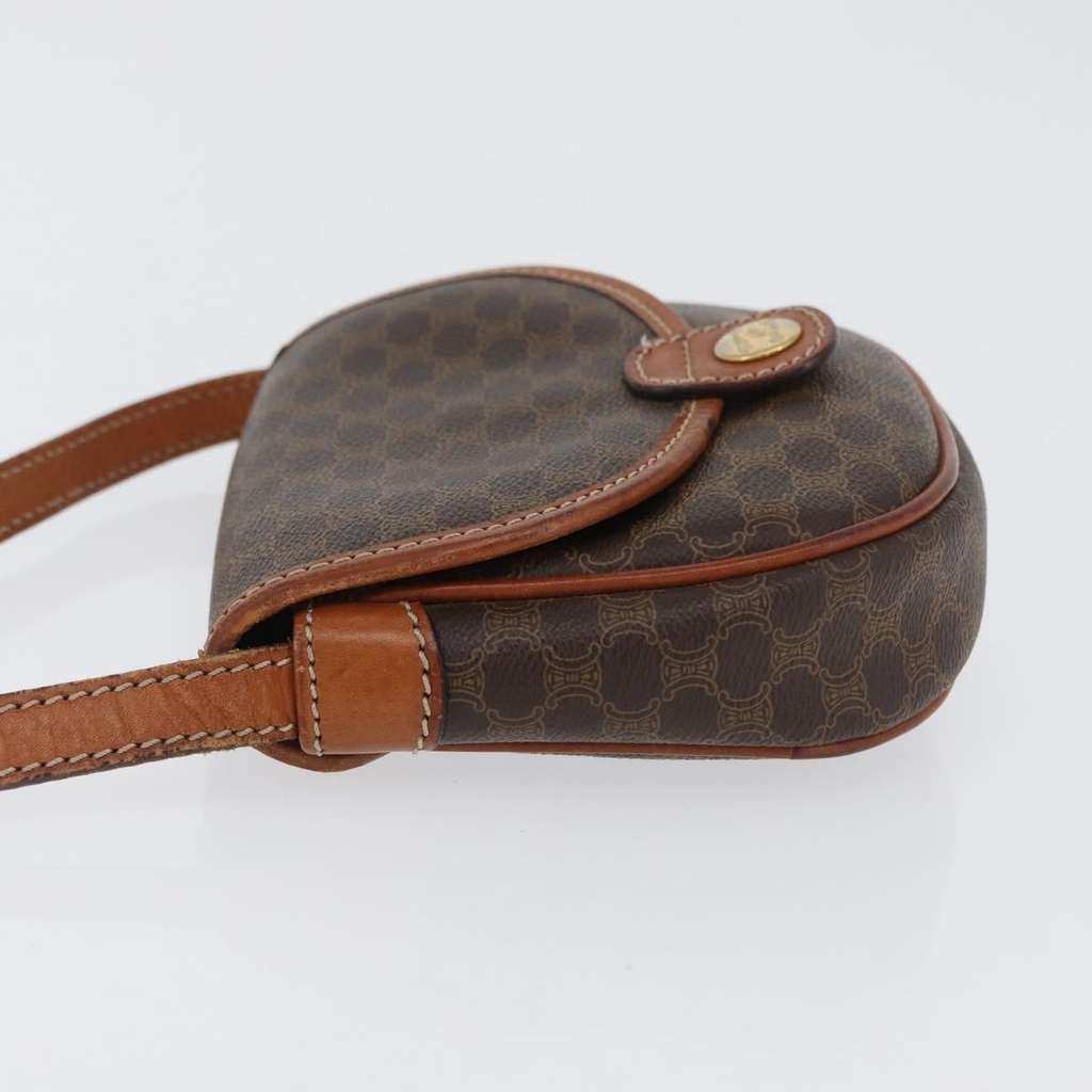 Celine Vintage Macadam Shoulder Bag Brown Canvas Good condition - Model View