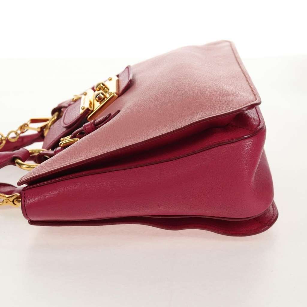 Miu Miu Madras Convertible Lock Tote Pink Leather Good condition - Inside View