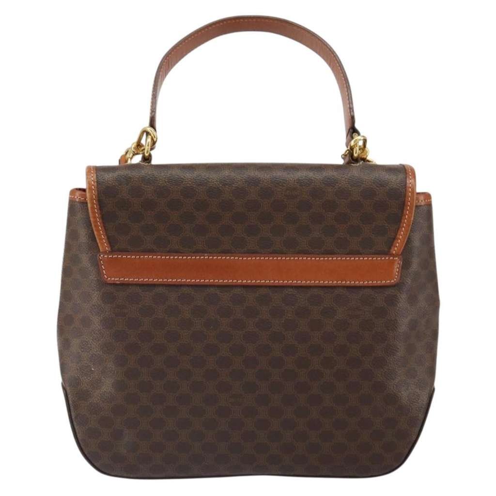 Celine Vintage Macadam Handbag Brown Good condition - Back View