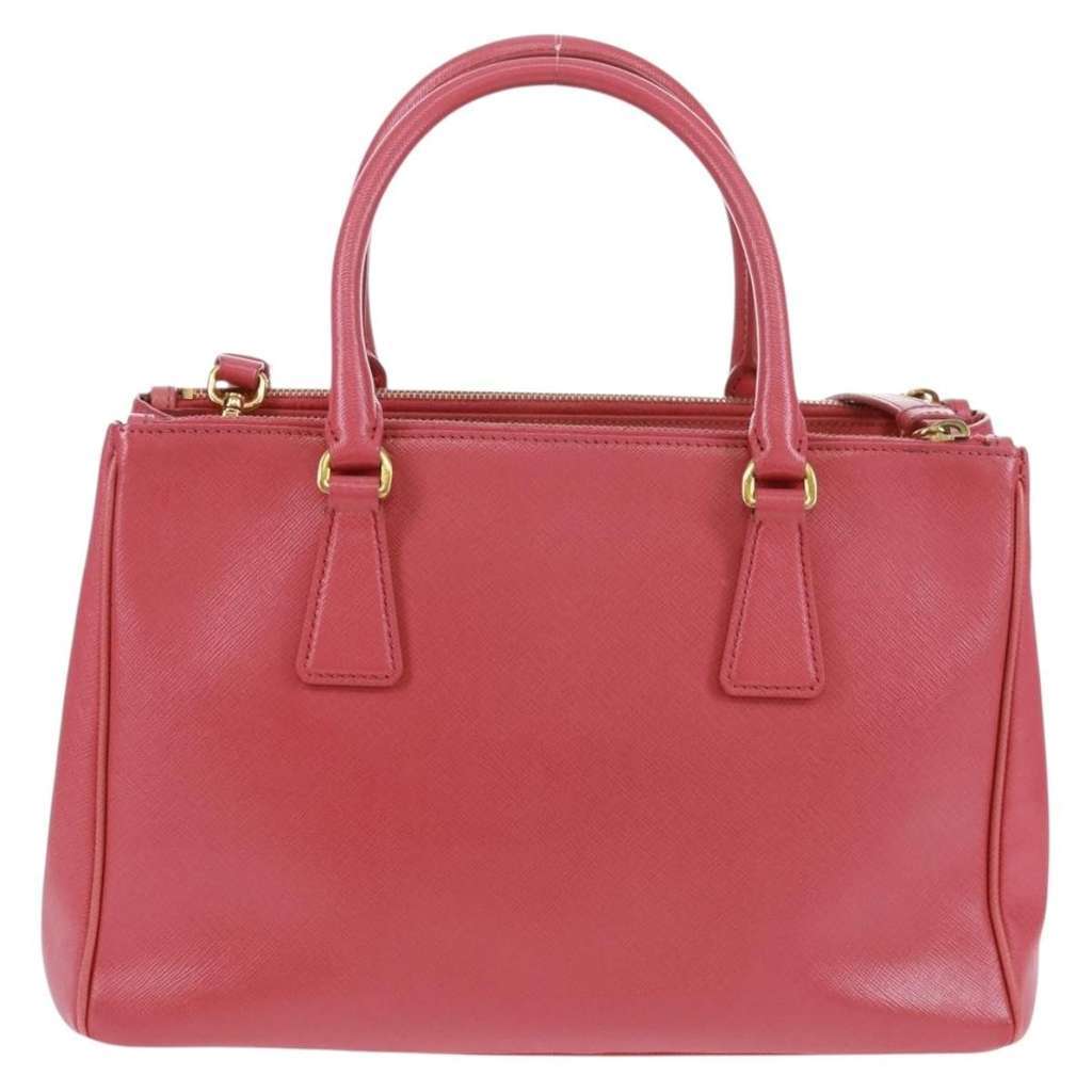 Prada Galleria Double Zip Tote Pink Leather Good condition - Back View