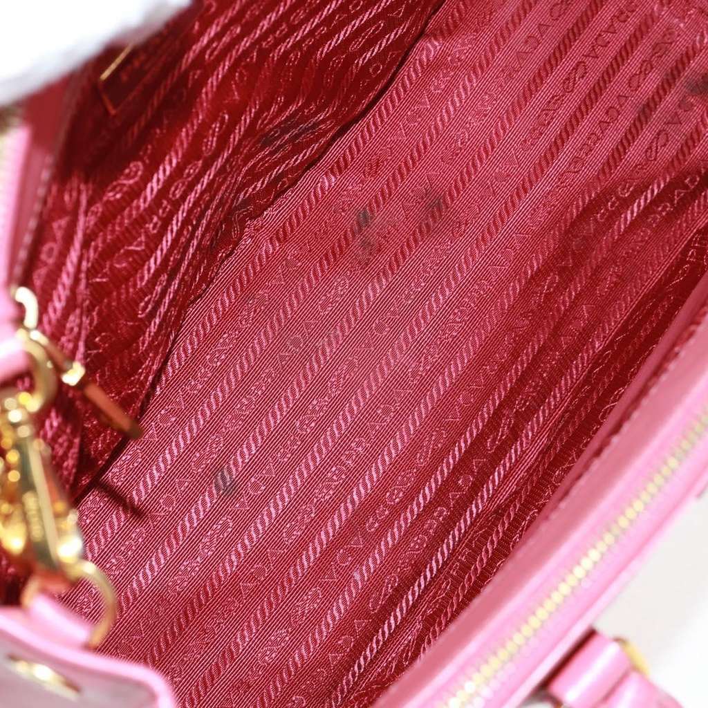 Prada Galleria Double Zip Tote Pink Leather Good condition - Box View