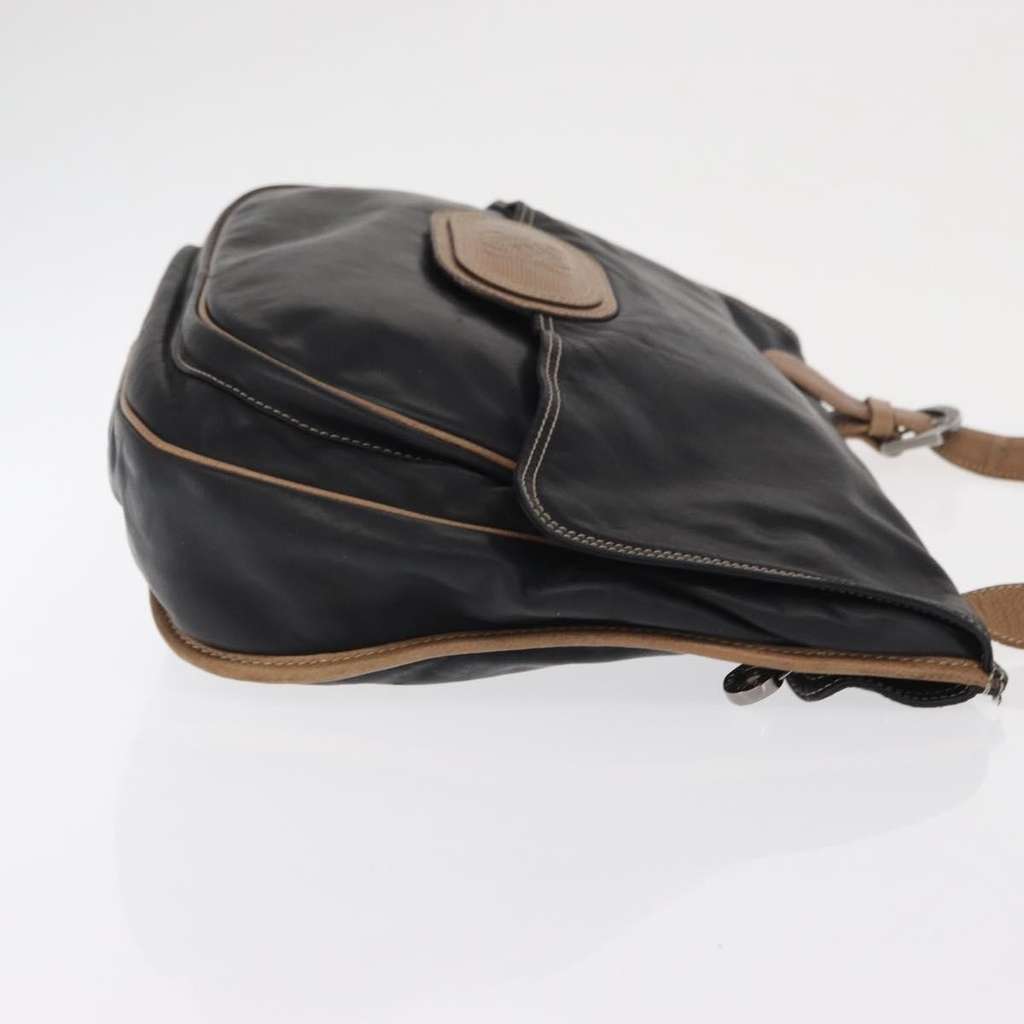 Loewe Anagram Shoulder Bag Black Leather Good condition - Inside View