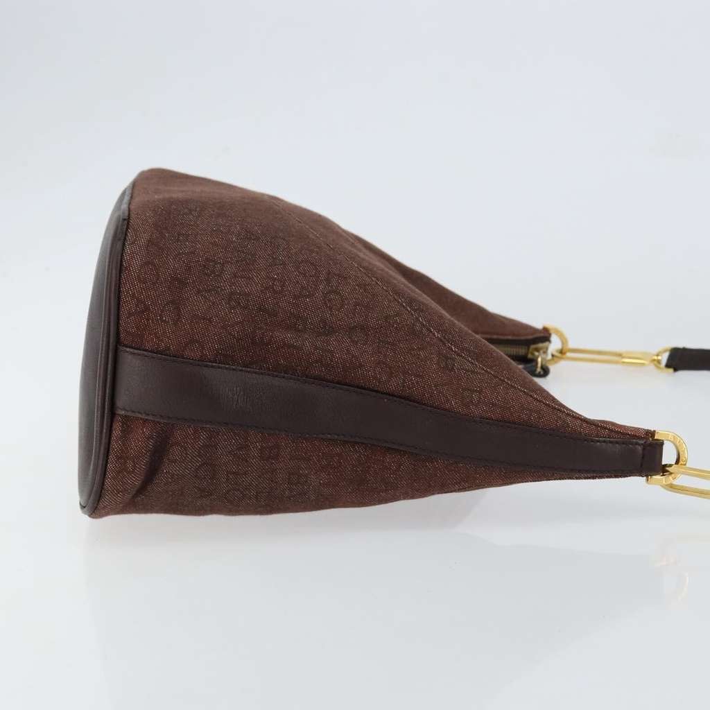 Bvlgari Logomania Shoulder Bag Brown Canvas Good condition - Inside View