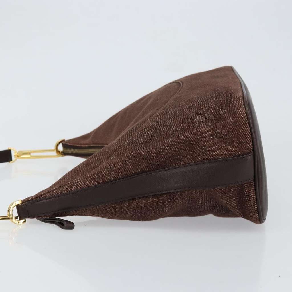 Bvlgari Logomania Shoulder Bag Brown Canvas Good condition - Model View