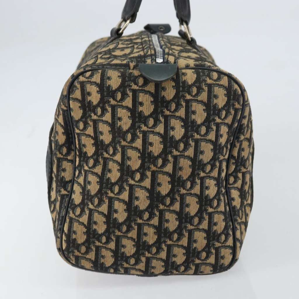 Christian Dior Vintage Trotter Boston Bag Navy Canvas Good condition - Model View