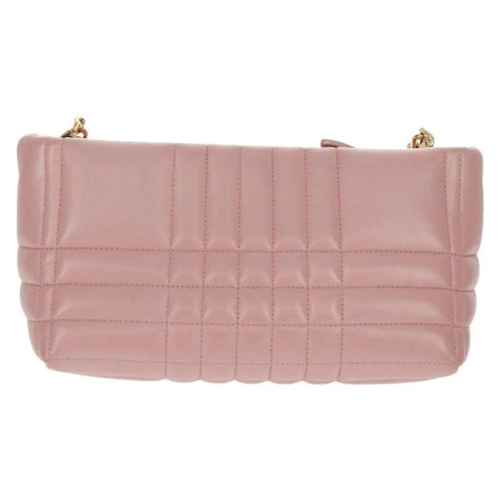 Burberry Lola Zip Shoulder Bag Pink Leather Good - Back View