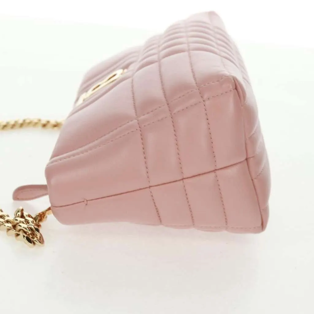 Burberry Lola Zip Shoulder Bag Pink Leather Good - Inside View