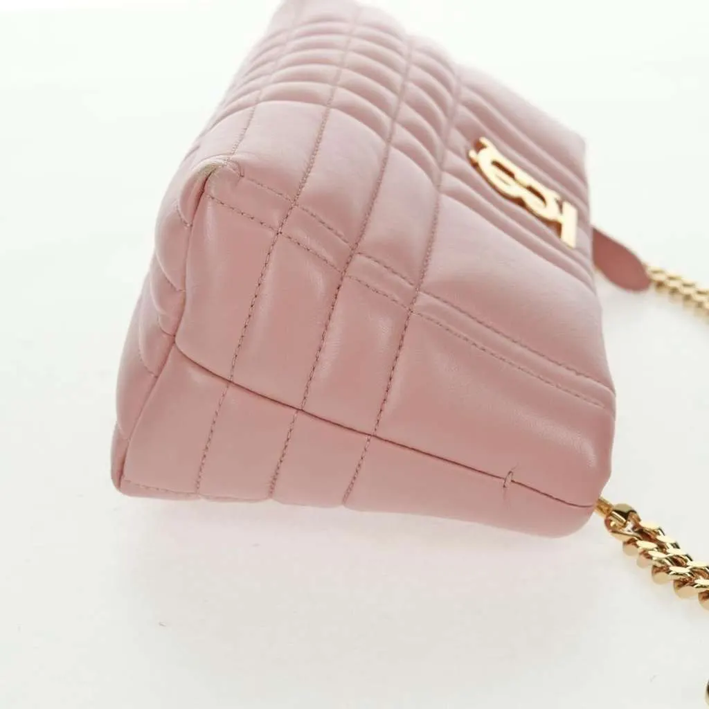 Burberry Lola Zip Shoulder Bag Pink Leather Good - Model View