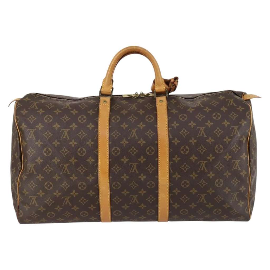 Louis Vuitton Keepall Bag Brown Canvas Fair condition - Back View