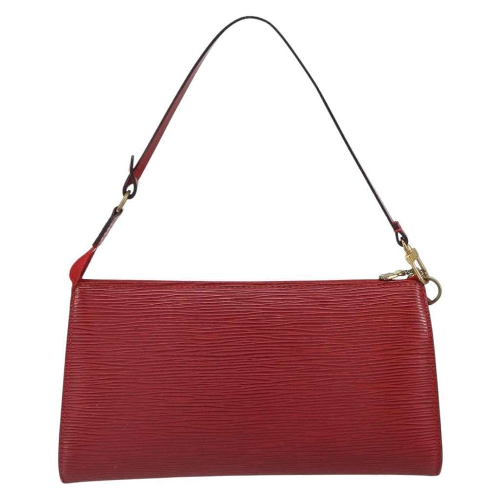 Louis Vuitton Pochette Accessoires Red Leather Fair condition - Back View