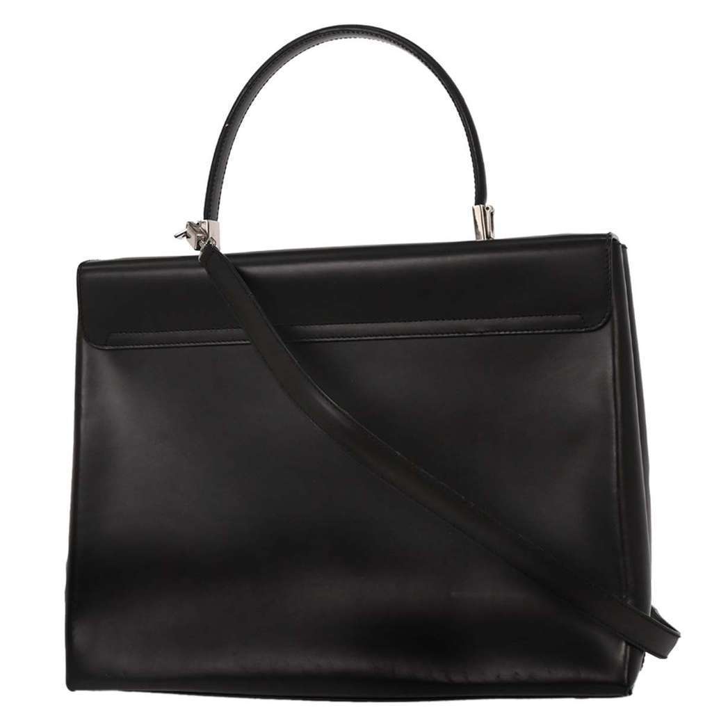 Salvatore Ferragamo Convertible Top Handle Bag Black Leather Good condition - Back View