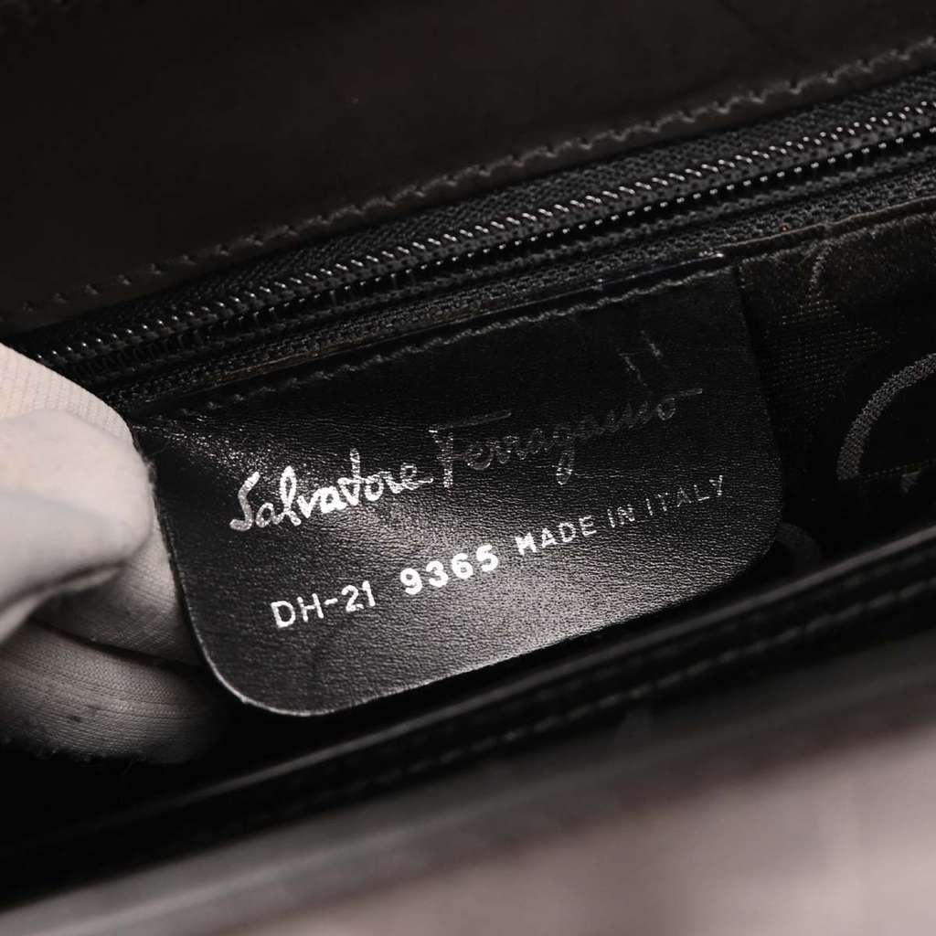 Salvatore Ferragamo Convertible Top Handle Bag Black Leather Good condition - Model View