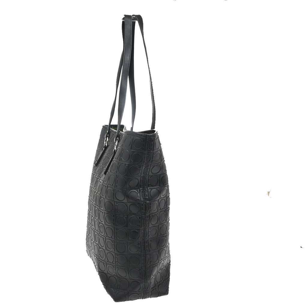 Salvatore Ferragamo Gancini Tote Black Canvas Good condition - Inside View