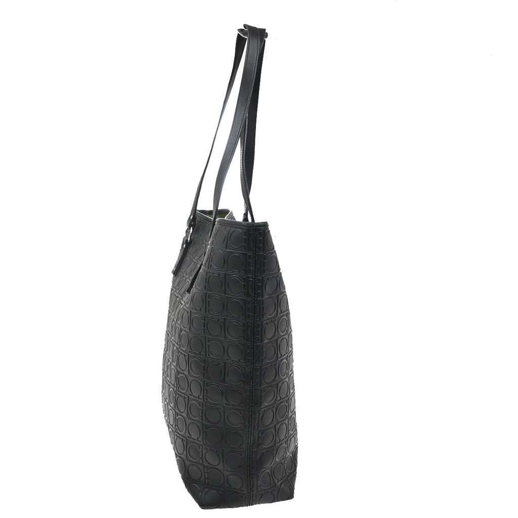 Salvatore Ferragamo Gancini Tote Black Canvas Good condition - Model View