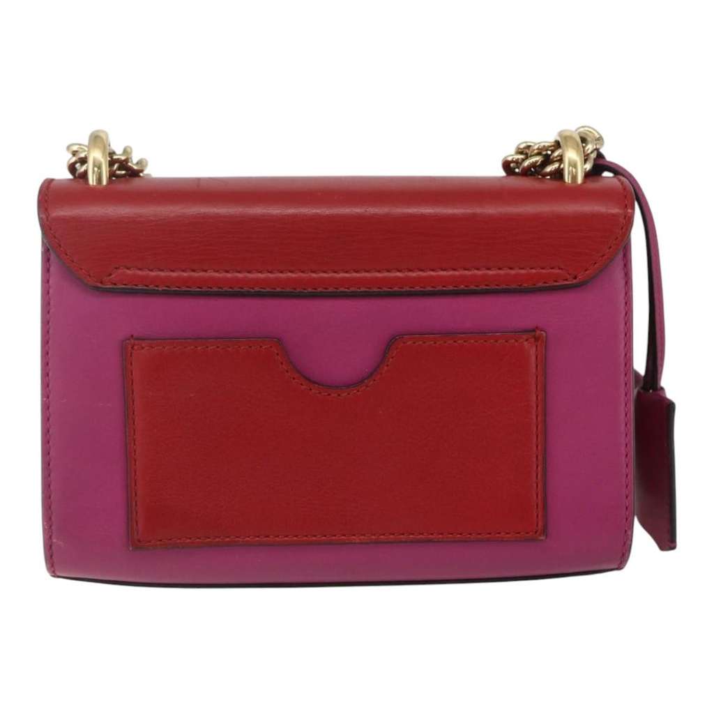 Gucci Padlock Shoulder Bag Red Leather Good condition - Back View