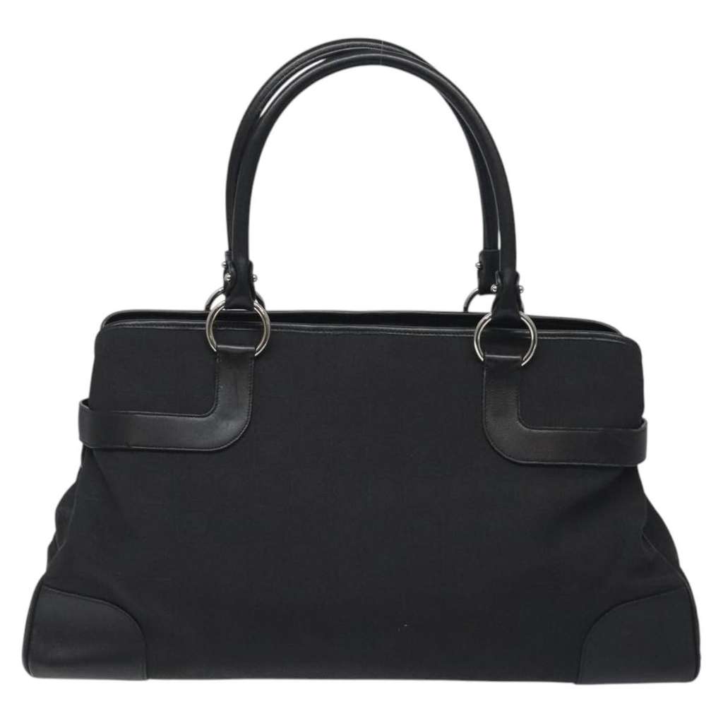Salvatore Ferragamo Gancini handbag Black Good condition - Back View